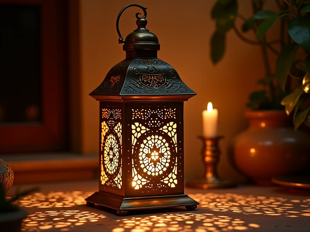 فانوس مغربي تقليدي مصنوع يدوياً