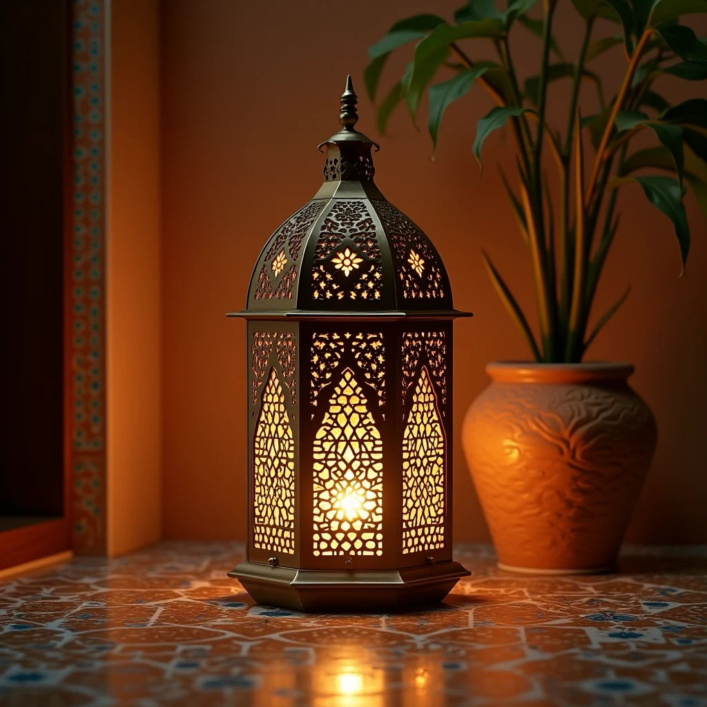 تصميم فانوس مغربي مستوحى من العمارة التقليدية